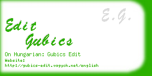 edit gubics business card
